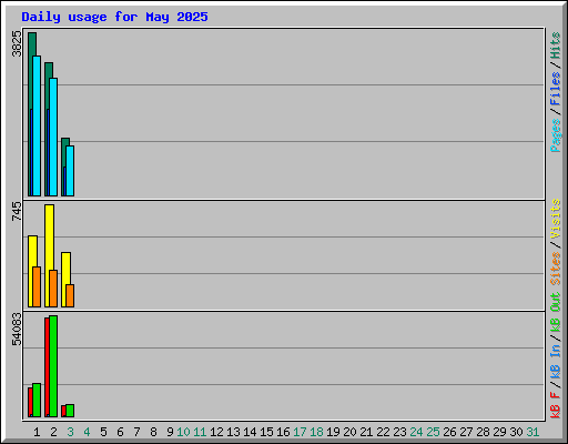 Daily usage for May 2025