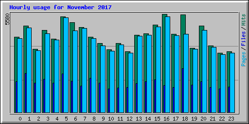 Hourly usage for November 2017