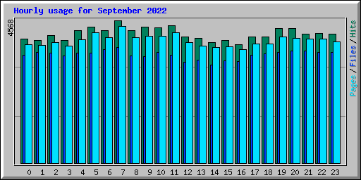 Hourly usage for September 2022