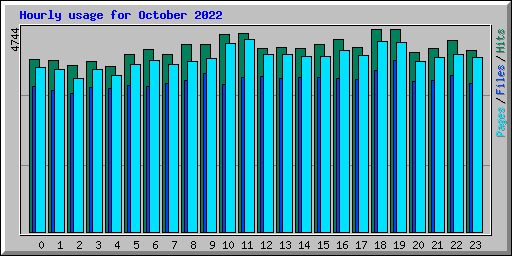 Hourly usage for October 2022