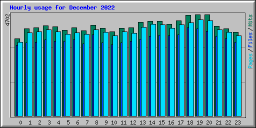 Hourly usage for December 2022