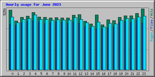 Hourly usage for June 2023