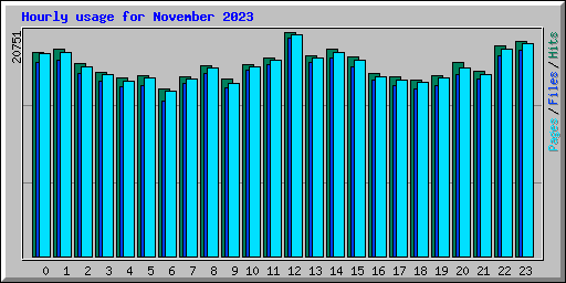 Hourly usage for November 2023