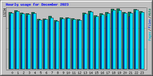 Hourly usage for December 2023