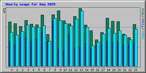 Hourly usage for May 2025